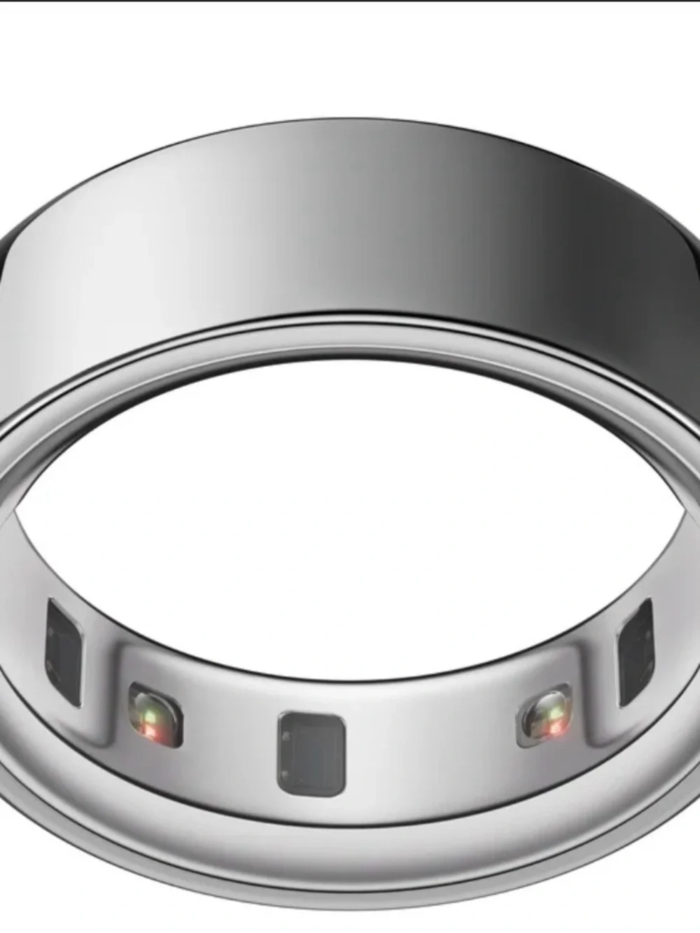 Oura Silver Smart Ring - Polished Metallic Wellness Tracker